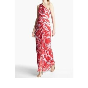 Adriana Papel One Shoulder Gown